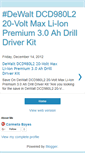 Mobile Screenshot of dewaltdcd980l2.blogspot.com