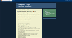 Desktop Screenshot of dangerous-google.blogspot.com
