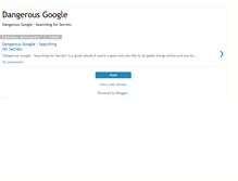 Tablet Screenshot of dangerous-google.blogspot.com