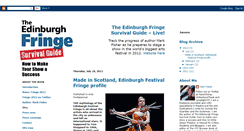 Desktop Screenshot of edinburghfringesurvivalguide.blogspot.com