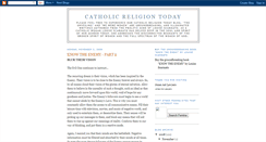 Desktop Screenshot of catholicreligiontoday.blogspot.com