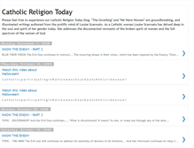 Tablet Screenshot of catholicreligiontoday.blogspot.com