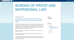 Desktop Screenshot of matrimonialdivorcelawandburdenofproof.blogspot.com