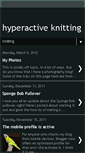 Mobile Screenshot of hyperactiveknitting.blogspot.com