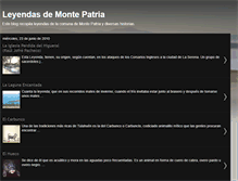 Tablet Screenshot of leyendasdemontepatria.blogspot.com