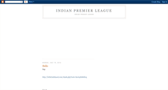 Desktop Screenshot of indiapremierleaguecricket.blogspot.com
