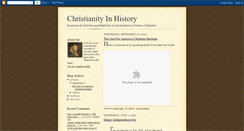 Desktop Screenshot of christianityinhistory.blogspot.com