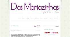 Desktop Screenshot of dasmariazinhas.blogspot.com