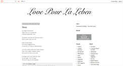 Desktop Screenshot of lovepourlaleben.blogspot.com