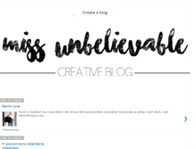 Tablet Screenshot of miss-unbelievable.blogspot.com