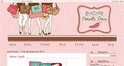 Desktop Screenshot of bazarpimentadoce.blogspot.com