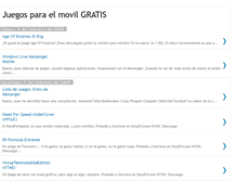 Tablet Screenshot of juegosparaelmovilgratis.blogspot.com