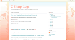 Desktop Screenshot of csharplog.blogspot.com