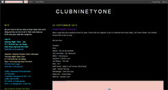 Desktop Screenshot of clubninetyone.blogspot.com