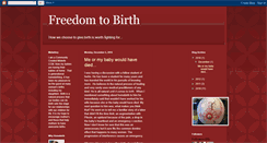 Desktop Screenshot of freedomtobirth.blogspot.com
