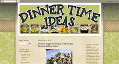 Desktop Screenshot of dinnertimeideas.blogspot.com