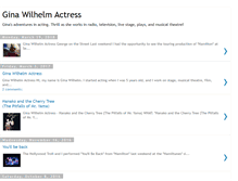 Tablet Screenshot of gina-wilhelm-actress.blogspot.com