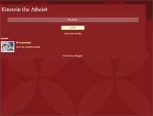 Tablet Screenshot of einsteintheatheist.blogspot.com