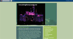 Desktop Screenshot of everythingdisneylover.blogspot.com