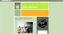 Desktop Screenshot of ocultoselecciones.blogspot.com