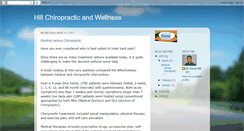 Desktop Screenshot of hillchiropracticandwellness.blogspot.com