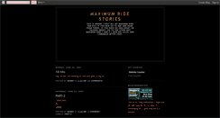 Desktop Screenshot of maximumridestories.blogspot.com