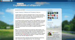 Desktop Screenshot of englishteachersforesperanto.blogspot.com