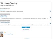 Tablet Screenshot of horsetricktraining.blogspot.com