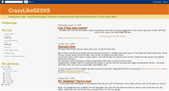Desktop Screenshot of crazylikegeeks.blogspot.com