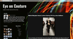 Desktop Screenshot of eyeoncouture.blogspot.com