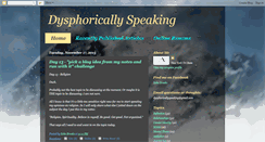 Desktop Screenshot of dysphoricallyspeaking.blogspot.com