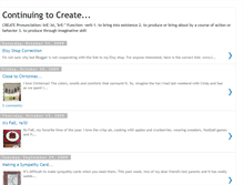 Tablet Screenshot of continuingtocreate.blogspot.com