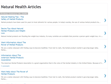 Tablet Screenshot of naturalhealingarticles.blogspot.com