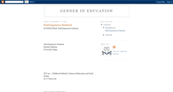 Desktop Screenshot of genderineducation.blogspot.com