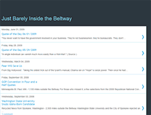 Tablet Screenshot of justbarelyinsidethebeltway.blogspot.com