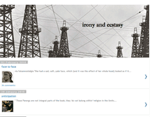 Tablet Screenshot of ironyandecstasy.blogspot.com