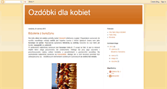 Desktop Screenshot of kobieceozdoby.blogspot.com
