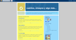 Desktop Screenshot of cuentosensayosyalgomas.blogspot.com