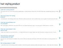 Tablet Screenshot of hair-styling-product.blogspot.com