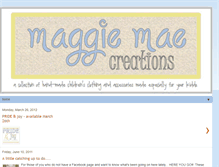 Tablet Screenshot of maggiemaecreations.blogspot.com