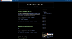 Desktop Screenshot of climbing-the-hill.blogspot.com