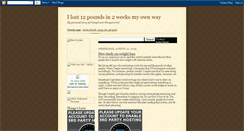 Desktop Screenshot of 12poundsin2weeksmyway.blogspot.com