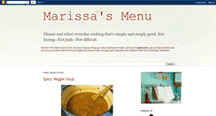 Desktop Screenshot of marissasmenu.blogspot.com