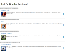 Tablet Screenshot of joelforpresident.blogspot.com