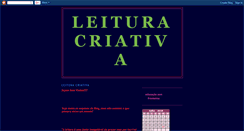 Desktop Screenshot of leituracriativapolyanaokano.blogspot.com