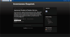 Desktop Screenshot of inversionesesquivel.blogspot.com