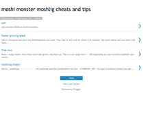 Tablet Screenshot of moshimonstermoshligcheatsandtips.blogspot.com