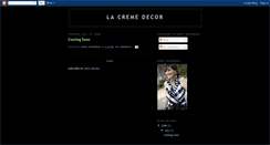 Desktop Screenshot of lacremedecor.blogspot.com