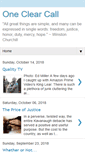 Mobile Screenshot of oneclearcall.blogspot.com