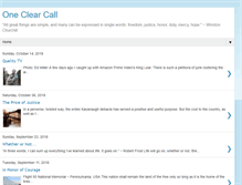 Tablet Screenshot of oneclearcall.blogspot.com